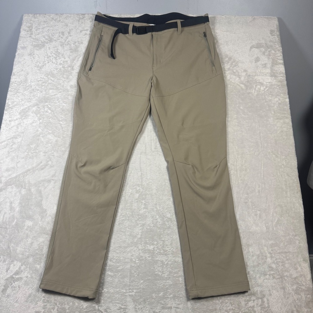 Columbia Mens Casual Hiking‎ Pants 40x32 Omni Shield Lightweight Beige Belted